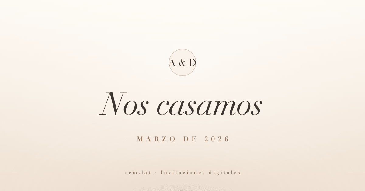 Tarjeta de invitación de bodas