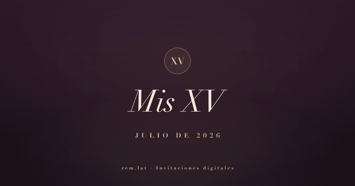 Tarjeta de invitación de XV años