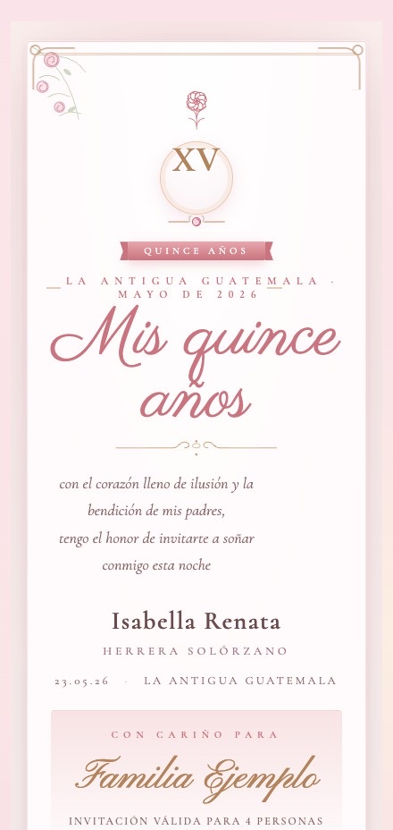 Modelo Rosa Romántico
